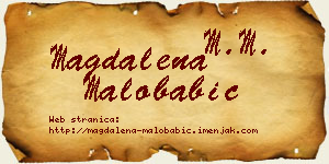Magdalena Malobabić vizit kartica